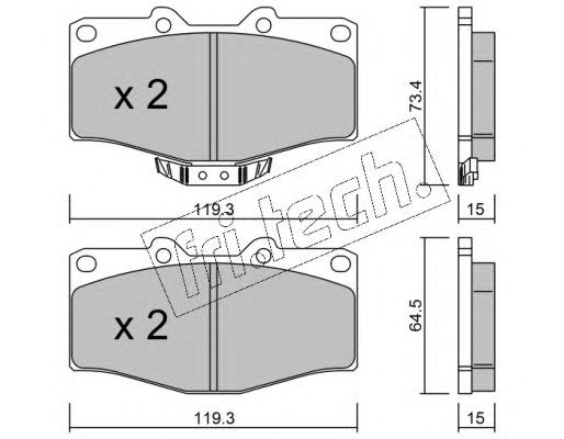 set placute frana,frana disc