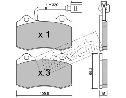 set placute frana,frana disc