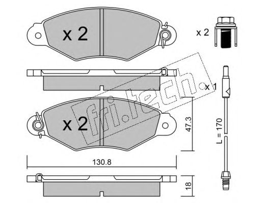 set placute frana,frana disc