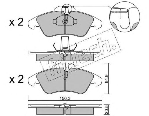 set placute frana,frana disc