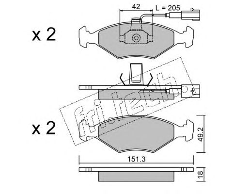 set placute frana,frana disc