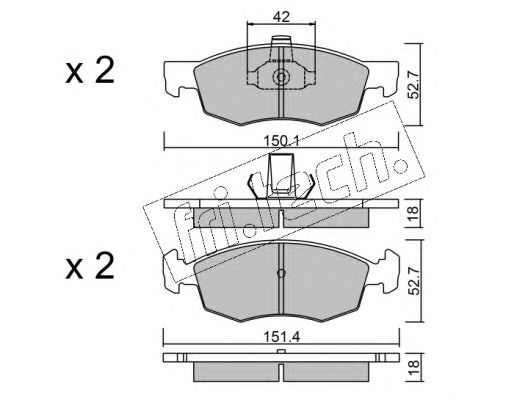 set placute frana,frana disc