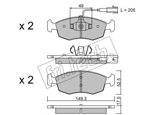 set placute frana,frana disc