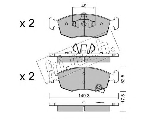 set placute frana,frana disc