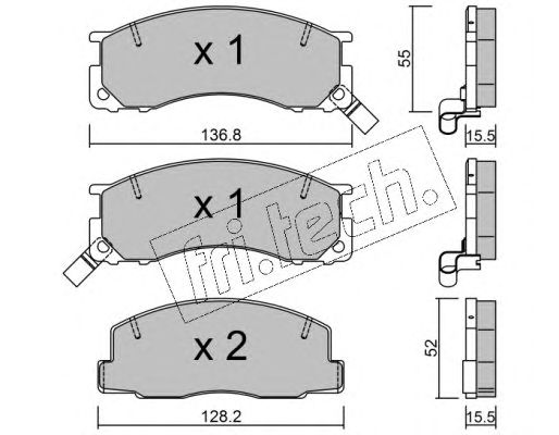 set placute frana,frana disc