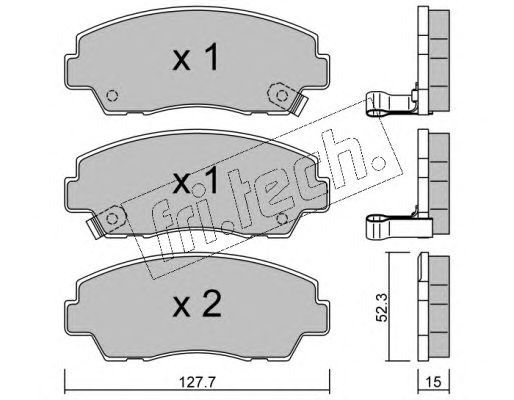 set placute frana,frana disc