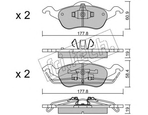 set placute frana,frana disc