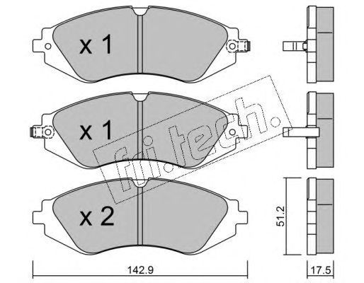 set placute frana,frana disc