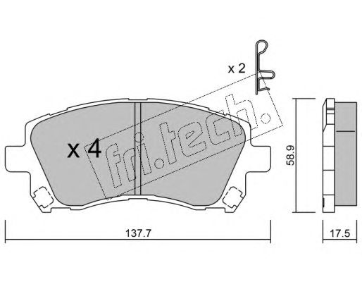 set placute frana,frana disc