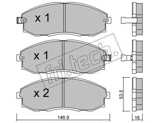 set placute frana,frana disc