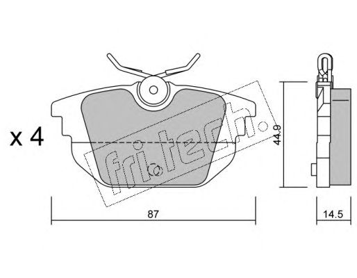 set placute frana,frana disc