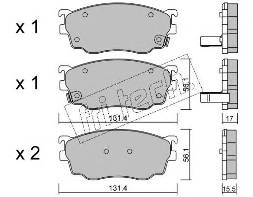 set placute frana,frana disc