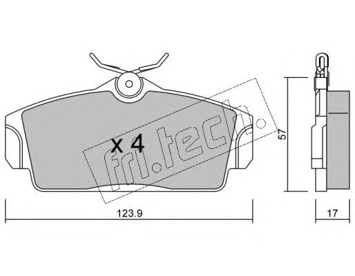 set placute frana,frana disc