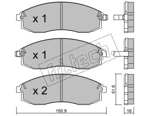 set placute frana,frana disc