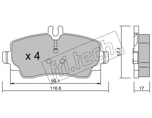 set placute frana,frana disc