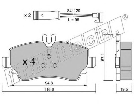 set placute frana,frana disc