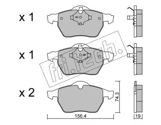 set placute frana,frana disc