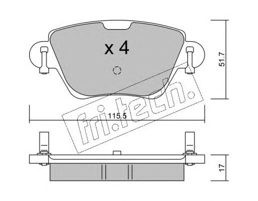 set placute frana,frana disc