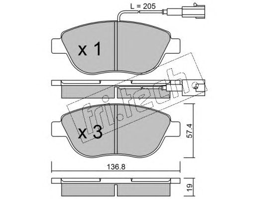 set placute frana,frana disc