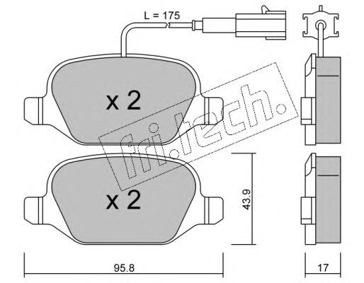 set placute frana,frana disc