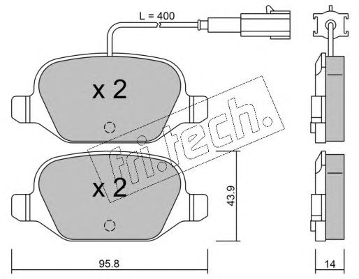 set placute frana,frana disc