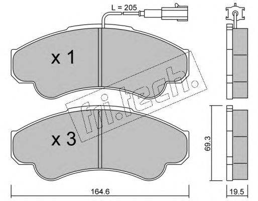 set placute frana,frana disc