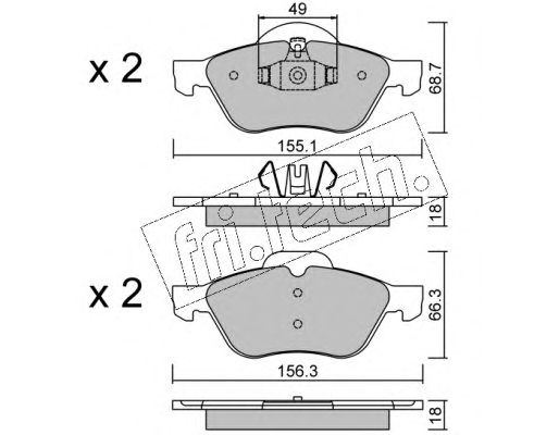 set placute frana,frana disc