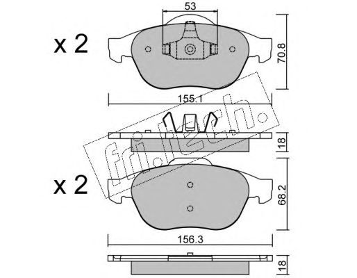 set placute frana,frana disc