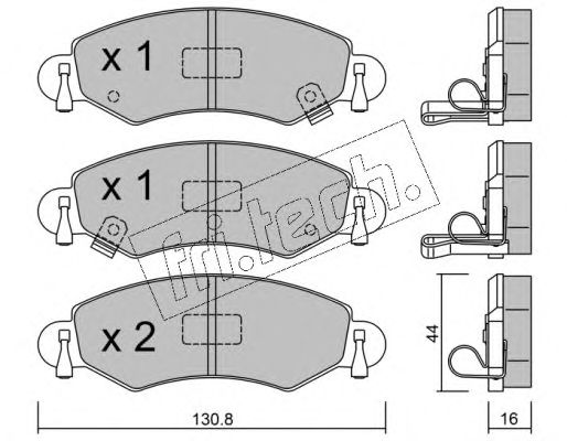 set placute frana,frana disc