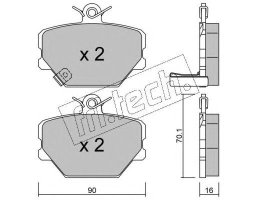 set placute frana,frana disc