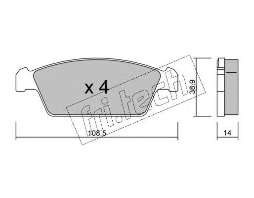 set placute frana,frana disc