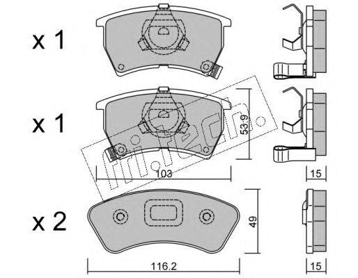 set placute frana,frana disc