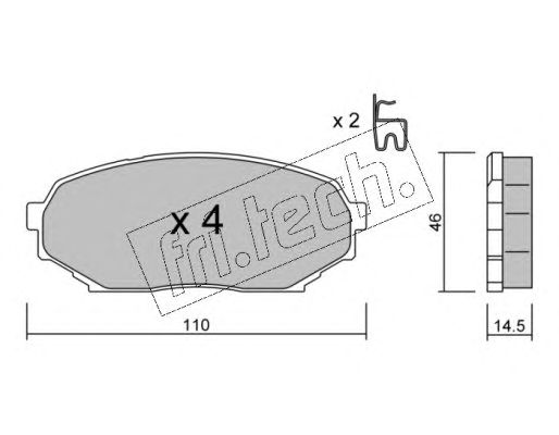 set placute frana,frana disc