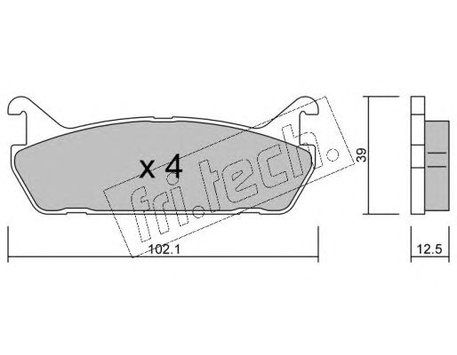 set placute frana,frana disc