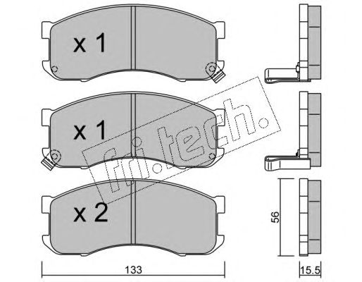 set placute frana,frana disc