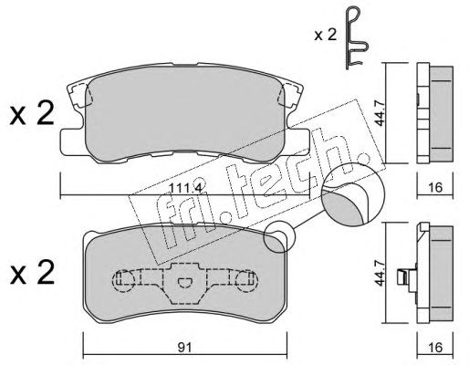 set placute frana,frana disc