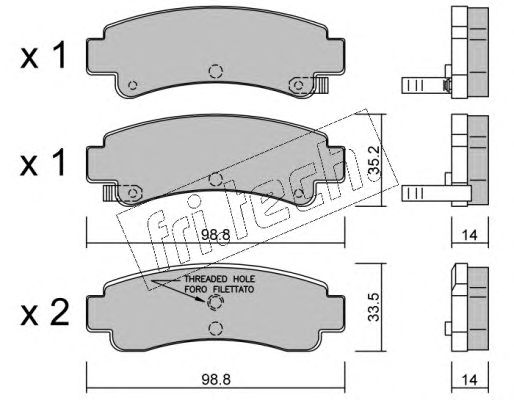 set placute frana,frana disc