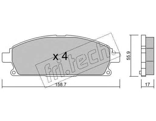 set placute frana,frana disc