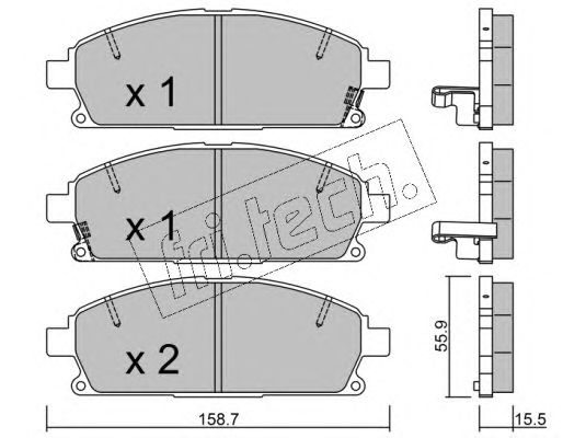 set placute frana,frana disc