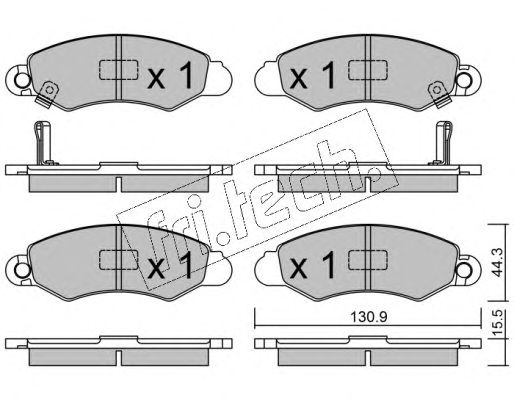 set placute frana,frana disc