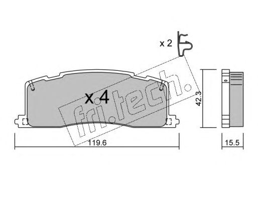 set placute frana,frana disc