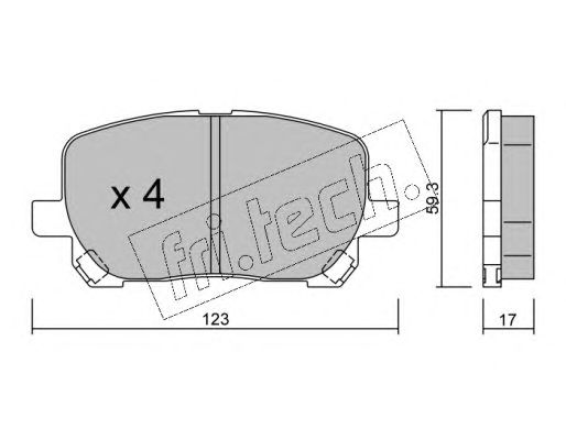 set placute frana,frana disc