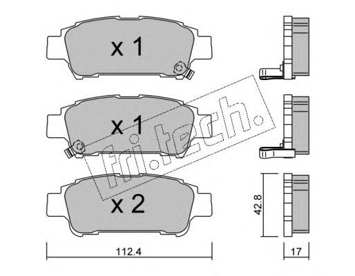 set placute frana,frana disc