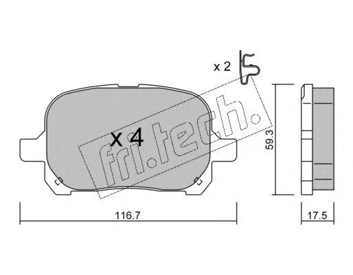 set placute frana,frana disc