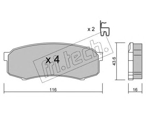 set placute frana,frana disc