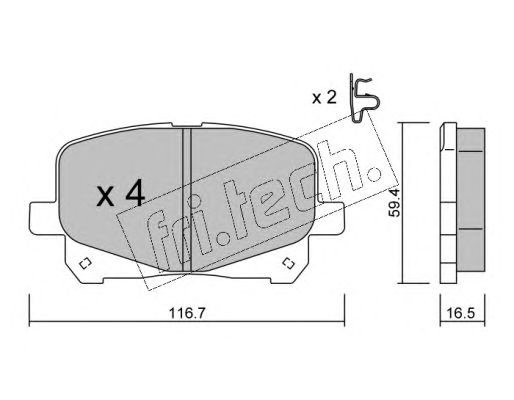 set placute frana,frana disc