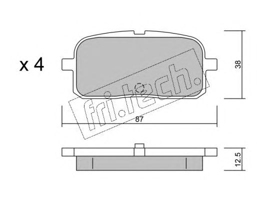 set placute frana,frana disc