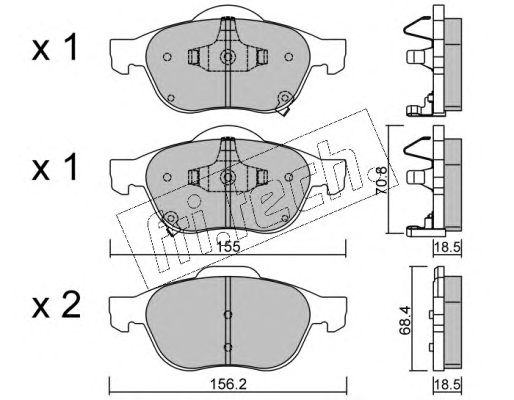 set placute frana,frana disc