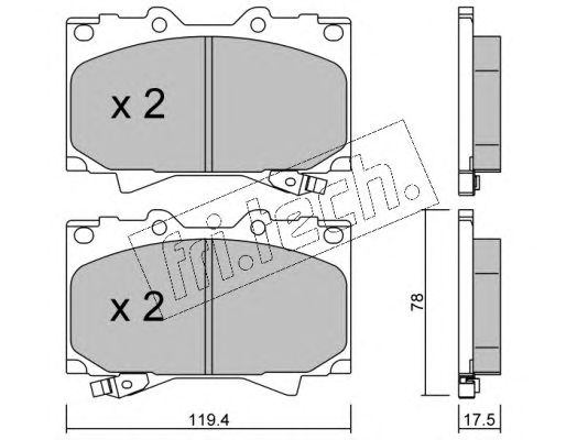 set placute frana,frana disc