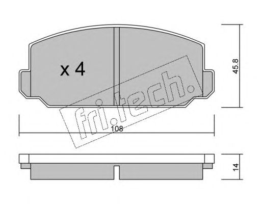 set placute frana,frana disc